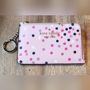 Kate Spade Pink Polka Dot Wristlet